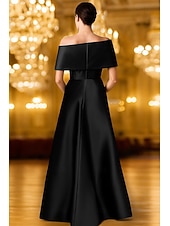 billige Ballkjoler Kveldsdrakter-A-linje Linjeform Gulvlengde Kveldskjoler Ballkjole med overskjørt Formell kjole Elegant Årgang Glitrende Kortermet Skjortekrage Formell Bryllup Sateng Blonder med Glimmer Paljett