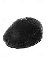 voordelige Herenhoeden-Voor heren Fedora Hoed Zwart Donker Grijs Polyesteri Nepbont Warm Vintage Stijlvol Herfst Winter