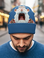 halpa Naisten hatut-Miesten jouluinen pipo – joulupukki- ja piparkakkuaiheinen, mukavasta neulotusta materiaalista, täydellinen juhlapyhiin, talviretkiin ja joululahjoiksi