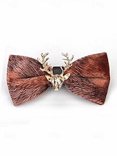 billige Juletilbehør-Herresløyfe i fløyel med gullfarget hjortehode, elegant justerbar halskjede i flere farger, perfekt til julefester, bryllup og formelle høytidsarrangementer