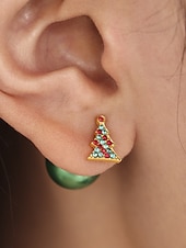 tanie Kolczyki damskie-Damskie Kolczyki w kształcie obręczy Stop Święta Moda Zaokrąglony