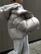 halpa Talvi Parka-Naisten Anorakki Mukava Hengittävä Tasku Napit Vapaa-aika Tavallinen Loma Katu Kausaliteetti Arki-asut Vetoketju Normaali Hupullinen Normaali Pitkähihainen Päällysvaatteet Musta Armeijan vihre