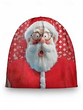 halpa Naisten hatut-Miesten jouluinen pipo – joulupukki- ja piparkakkuaiheinen, mukavasta neulotusta materiaalista, täydellinen juhlapyhiin, talviretkiin ja joululahjoiksi