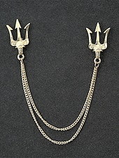 Недорогие Мужские галстуки и бабочки-Мужские рождественские булавки для воротника из сплава – элегантные дизайны в виде оленей с золотыми цепочками, идеально подходят для праздничных вечеринок, торжеств и зимних праздников