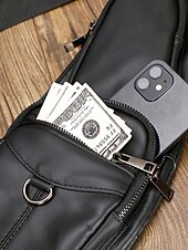 baratos Bolsas para Homem-bolsa tiracolo masculina de couro premium - mochila tiracolo estilosa com vários zíperes para uso diário, viagens e atividades ao ar livre