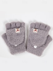 お買い得  レディース手袋-女性用 手袋 ニット ソリッドカラー クリスマス あたたか かわいいスタイル