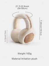 abordables Boucle d&amp;#39;oreille pour femme-Cache-oreilles de Noël en fausse fourrure pour femme, design pliable, bandeau multi-matières pour l'hiver, accessoire confortable et élégant pour le temps froid