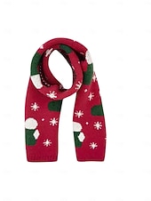 economico Accessori di Natale-Set di cappello e sciarpa natalizi per bambini, in morbida maglia con motivi di renne e alberi, caldi accessori invernali per bambini e bambine, perfetti per le feste e le celebrazioni natalizie