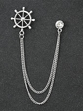 Недорогие Мужские галстуки и бабочки-Мужские рождественские булавки для воротника из сплава – элегантные дизайны в виде оленей с золотыми цепочками, идеально подходят для праздничных вечеринок, торжеств и зимних праздников