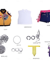  Inspirat de idolul coreean Starul pop Costum Cosplay Peruci Cosplay Costum Cosplay for Fete Pentru copii Crăciun Halloween Zuia Copiilor Comic Con Ținute pentru evenimente școlare Expoziție de Anime