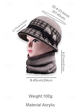 Недорогие Женские шляпы-Женский рождественский комплект из акриловой шапочки и гетры – уютный ребристый дизайн с бантом, доступен в нескольких цветах, идеально подходит для зимних каникул и торжественных случаев