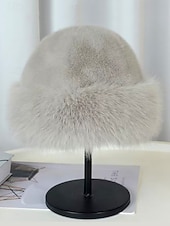 Damskie zimowe berety ze sztucznego futra, miękkie, puszyste i ciepłe czapki w stylu vintage, eleganckie, wielokolorowe czapki na świąteczne stylizacje i na zimną pogodę tanie Kapelusze damskie-Damskie zimowe berety ze sztucznego futra, miękkie, puszyste i ciepłe czapki w stylu vintage, eleganckie, wielokolorowe czapki na świąteczne stylizacje i na zimną pogodę