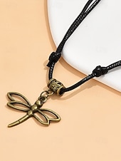 cheap Women's Bracelet-Women's Dragonfly Pendant Anklet, Adjustable Rope Bracelet with Vintage Charm, Boho Beach Foot Jewelry for Summer, Parties &amp; Holidays