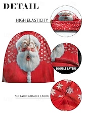 halpa Naisten hatut-Miesten jouluinen pipo – joulupukki- ja piparkakkuaiheinen, mukavasta neulotusta materiaalista, täydellinen juhlapyhiin, talviretkiin ja joululahjoiksi