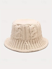 abordables Chapeaux pour femmes-Chapeau bob en tricot de Noël pour femme, chapeau d'hiver en tricot torsadé chaud pour femme, bonnet doux et confortable pour les vacances, les vêtements d'extérieur et décontractés