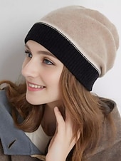 economico Fedora femminile-Per donna Cappello a cuffia Caldo cappello invernale Quotidiano Ferie Patchwork A maglia Semplice Casual Caldo Confortevole 1 Pezzo