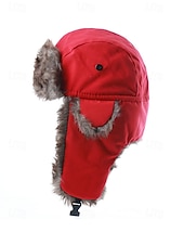 levne Dámské klobouky-Pánská vánoční čepice s kožešinovou podšívkou – nepromokavá, teplá a útulná, s detaily z umělé kožešiny, ideální na zimní dovolenou a outdoorové aktivity