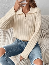 お買い得  単色-女性用 ブラウス 純色 エレガント スタイリッシュ ベーシック 長袖 シャツカラー レギュラートップス 日常 ピンク ワイン ダックグレー アプリコット 春 秋 冬