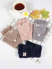 お買い得  レディース手袋-女性用 手袋 ニット ソリッドカラー クリスマス あたたか かわいいスタイル