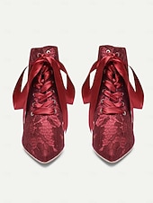 Χαμηλού Κόστους Μητέρα της Νύφης/του Γαμπρού-Γυναικεία πράσινα μποτάκια με κορδόνια και σατέν κορδέλα και τακούνι kitten - vintage μπότες σε βικτοριανό στιλ για γυναίκες, ιδανικές για γάμους, πάρτι gatsby &amp;επίσημες εκδηλώσεις