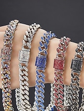 Недорогие Мужские украшения-мужское рождественское ожерелье с камнями из сплава и циркония, разных цветов, идеально подходит для праздничного образа и в качестве подарка