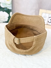 economico Cappelli da uomo-berretto da uomo in pelle scamosciata: cappello da baseball in morbido tessuto, elegante e comodo, con cinturino regolabile, perfetto per uscite informali e attività all'aperto