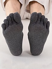 Недорогие Мужские перчатки-мужские носки из чистого хлопка – дышащие, удобные и стильные носки для повседневной носки и активного образа жизни, доступны в разных цветах