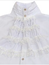 billige Antrekk-Sett retro vintage viktoriansk middelaldersk skjorte trench coat vampyr adelsmann jacquard fancy dress Menns Ebenezer Scrooge nisse Halloween karneval forestilling Ren Faire fest voksnes frakk