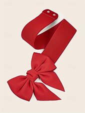 abordables Ceinture pour femme-Ceinture élastique à nœud pour femme, élégante et confortable pour les robes, accessoire de Noël parfait en plusieurs couleurs