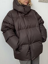 Dam Anorak Bekväm Andningsfunktion Dragkedja Ficka Ledigt Slät Semester Gata Ledigt Dagliga kläder Enkelknäppt Normal Huva Normal Långärmad Ytterkläder Svart Vin Brun Vår Höst billiga Vinterparka-Dam Anorak Bekväm Andningsfunktion Dragkedja Ficka Ledigt Slät Semester Gata Ledigt Dagliga kläder Enkelknäppt Normal Huva Normal Långärmad Ytterkläder Svart Vin Brun Vår Höst