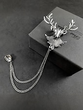 halpa Miesten solmiot ja rusetit-Miesten jouluinen rintaneula, jossa peura-, lohikäärme-, leijona- ja kruunuaiheet, metalliseosmateriaalia, juhlavia asusteita juhliin ja lahjoihin, useita kuvioita