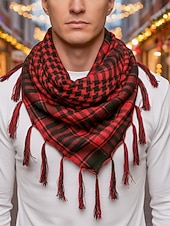 preiswerte Weihnachtsaccessoires-Weihnachtsschal für Herren – weiche, stylische und warme karierte Schals in mehreren Farben für Winterferien, Freizeitkleidung und Partys im Freien