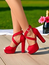 Недорогие Сандалии на платформе-Женские красные замшевые босоножки на платформе с открытым носком и перекрещивающимися ремешками на высоком каблуке для ночных вечеринок &amp;клубная одежда
