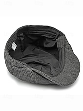 halpa Naisten hatut-Miesten jouluinen kalanruotokuvioinen newsboy-lippis, vintage-villasekoitteinen litteä lippis klassisella 8-paneelisella muotoilulla, monivärinen gatsby-tyylinen hattu talveksi, lomalle ja vapaa-aikaan