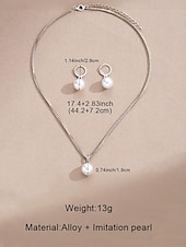 halpa Naisten kaulakoru-Naisten tekohelmikaulakoru ja korvakorut kultaisilla yksityiskohdilla, elegantit joulukorut juhlajuhliin