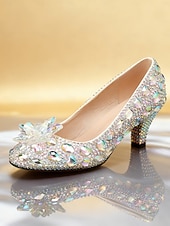 preiswerte Klassische Pumps-Damen-Set aus Strass-Pumps und Clutch mit mehrfarbigen Kristallverzierungen – elegante passende Schuhe und Handtasche für formelle Anlässe und Cocktailpartys