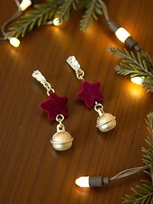 ieftine Cercel de damă-Pentru femei Cercei Picătură Cercei Rotunzi Roșu-aprins Aliaj Crăciun Modă Drăguţ Brad de Crăciun Sonerie Αστέρι