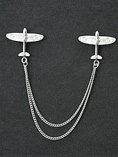 Недорогие Мужские галстуки и бабочки-Мужские рождественские булавки для воротника из сплава – элегантные дизайны в виде оленей с золотыми цепочками, идеально подходят для праздничных вечеринок, торжеств и зимних праздников