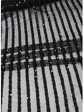 abordables Robes de Soirée en A-Robe de soirée A-Line noir et or à motif en écaille robe formelle élégante mariage formel longueur de sol sans manches épaules dénudées satin avec appliqué en dentelle perlé et plis fente