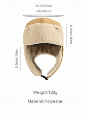 abordables Chapeaux pour hommes-Chapeau de trappeur d&#039;hiver pour homme avec cache-oreilles, casquette d&#039;aviateur doublée de sherpa chaude, chapeau de neige coupe-vent pour la chasse et le ski en plein air