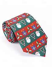 abordables Cravates et nœuds papillon pour hommes-Cravates de Noël pour hommes – cravates de vacances amusantes et festives avec Père Noël, rennes, arbres et flocons de neige, parfaites pour les fêtes de Noël, les cadeaux et les célébrations saisonnières