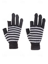 preiswerte Handschuhe für Damen-Unisex-Weihnachtsgeschenk-Touchscreen-Handschuhe, mehrfarbig, Polyestermaterial, Streifenmuster, warme Winterhandschuhe für Smartphones und Tablets, perfekt für die Weihnachtszeit