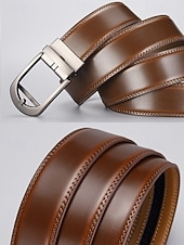 preiswerte Herrengürtel-Herrengürtel aus echtem Leder mit automatischer Schnalle, klassischer Business-Casual-Kleiderbund, stilvolles Geschenk für Weihnachten, Arbeit und Alltag