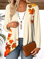 Women's Shirt Flowy Tops Floral Graphic Elegant Stylish Casual Long Sleeve Regular Tops Daily Holiday Asymmetric Hem Draped Yellow Khaki Summer Spring Fall Winter4