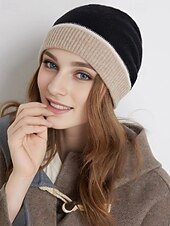 economico Fedora femminile-Per donna Cappello a cuffia Caldo cappello invernale Quotidiano Ferie Patchwork A maglia Semplice Casual Caldo Confortevole 1 Pezzo