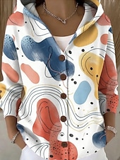 Pentru femei Jachetă cămașă Cald Imprimeu Casual Floral Casual Regulat Capișon Fit regulat Manșon Lung Îmbrăcăminte exterioară Galben Deschis Galben Roz Îmbujorat Toamnă Iarnă ieftine 3D palto-Pentru femei Jachetă cămașă Cald Imprimeu Casual Floral Casual Regulat Capișon Fit regulat Manșon Lung Îmbrăcăminte exterioară Galben Deschis Galben Roz Îmbujorat Toamnă Iarnă