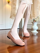  Женские балетки из розового атласа с завязками-лентами, элегантный и женственный дизайн, идеально подходят для занятий балетом, танцевальных выступлений и торжественных случаев.
