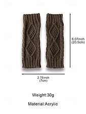 preiswerte Weihnachtsaccessoires-Gestrickte fingerlose Handschuhe für Damen, kuschelige Winter-Handwärmer mit Zopfmuster, stylische Weihnachtsgeschenk-Accessoires für Damen