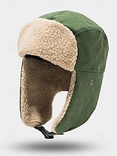 abordables Chapeaux pour hommes-Chapeau de trappeur d&#039;hiver pour homme avec cache-oreilles, casquette d&#039;aviateur doublée de sherpa chaude, chapeau de neige coupe-vent pour la chasse et le ski en plein air