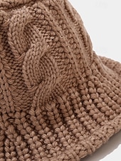 abordables Chapeaux pour femmes-Chapeau bob en tricot de Noël pour femme, chapeau d'hiver en tricot torsadé chaud pour femme, bonnet doux et confortable pour les vacances, les vêtements d'extérieur et décontractés
